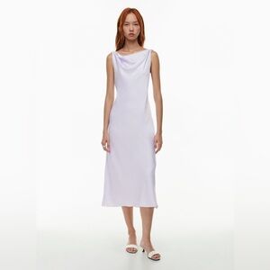 Wilfred Goddess Satin Dress midi purple size large